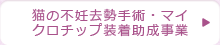 猫の不妊去勢手術・マイクロチップ装着助成事業